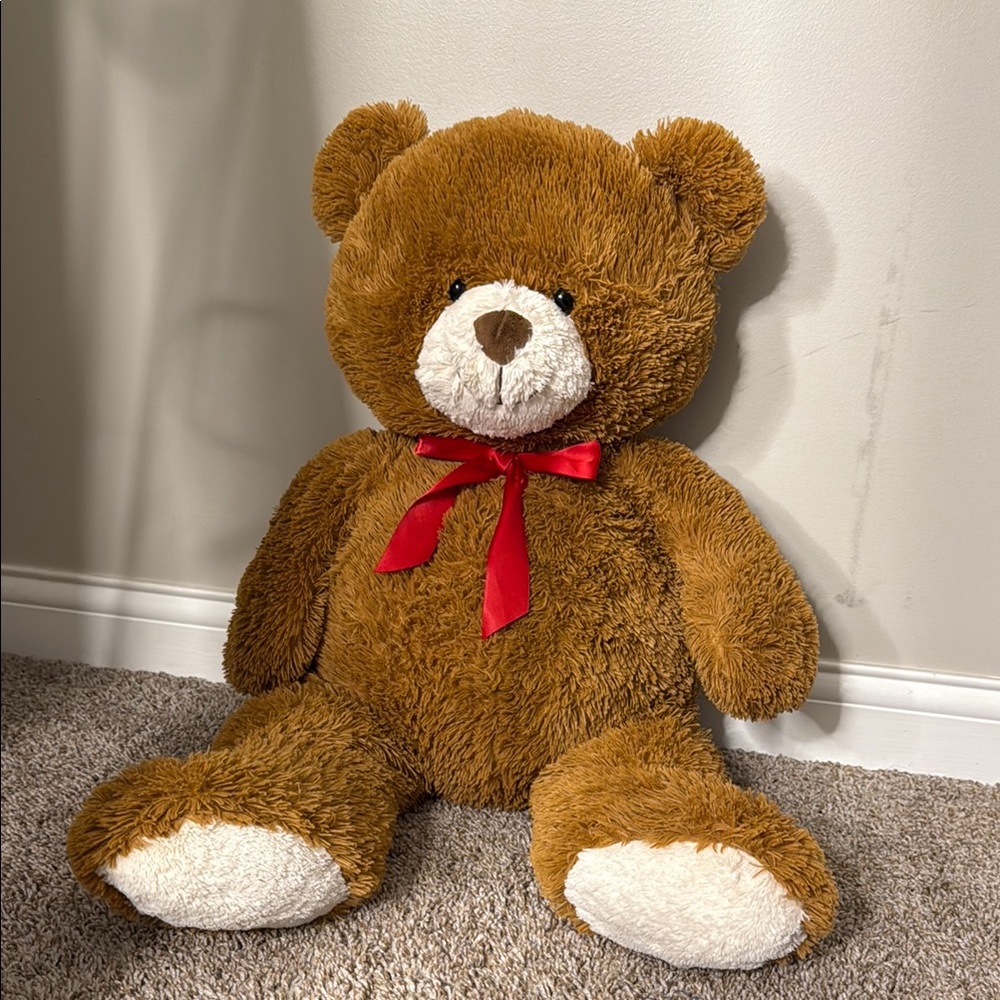 Target Brown and Red Stuffed Animal Teddy Bear